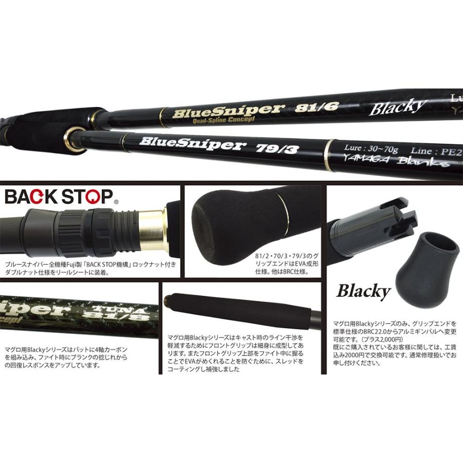 YAMAGA Blanks BlueSniper75-4 ヤマガブランクス ブルースナイパー ボートキャスティング ロッド